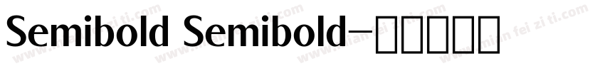 Semibold Semibold字体转换